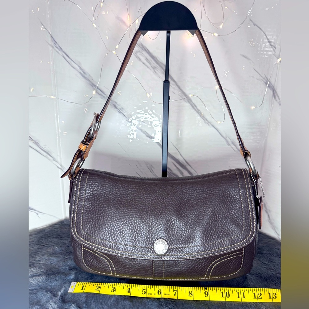 COACH Brown Leather Chelsea Flap Shoulder Bag